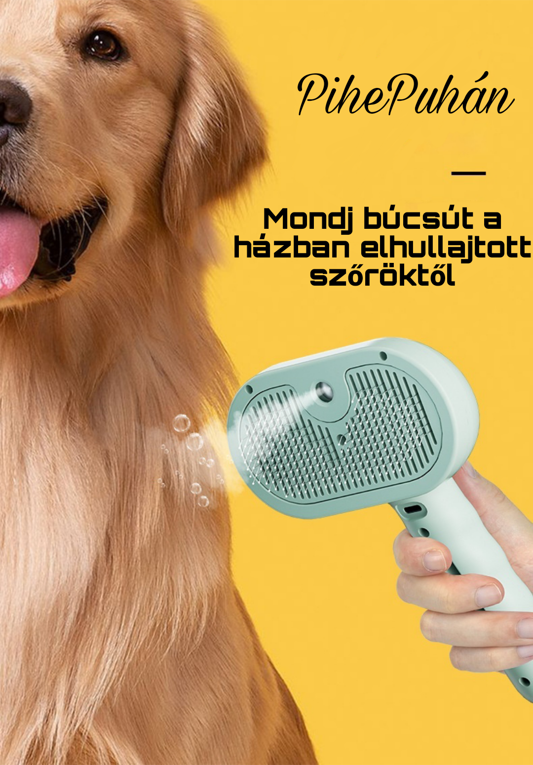 PihePuhán-Szórófejes kefe állatszőr eltávolításához